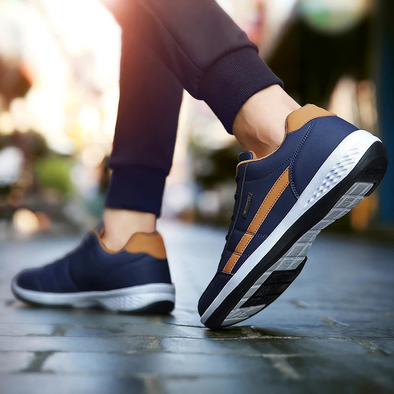 Pantofi din piele pentru bărbați, adidași, pantofi casual la modă, pantofi italieni respirabili pentru timp liber, adidași pentru bărbați, încălțăminte antiderapantă, pantofi vulcanizați pentru bărbați