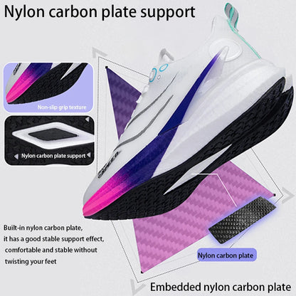 Men's Carbon Board Running Shoes Marathon Long-Distance Running Sports Shoes Support Stable Casual Women's Breathable Running Shoes