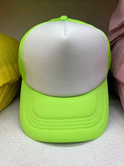 Unisex Cheaper 5 Panel Trucker Hat For Adult Summer Net Baseball Cap Men Women Blank Mesh Adjustable Sun Hat Visor