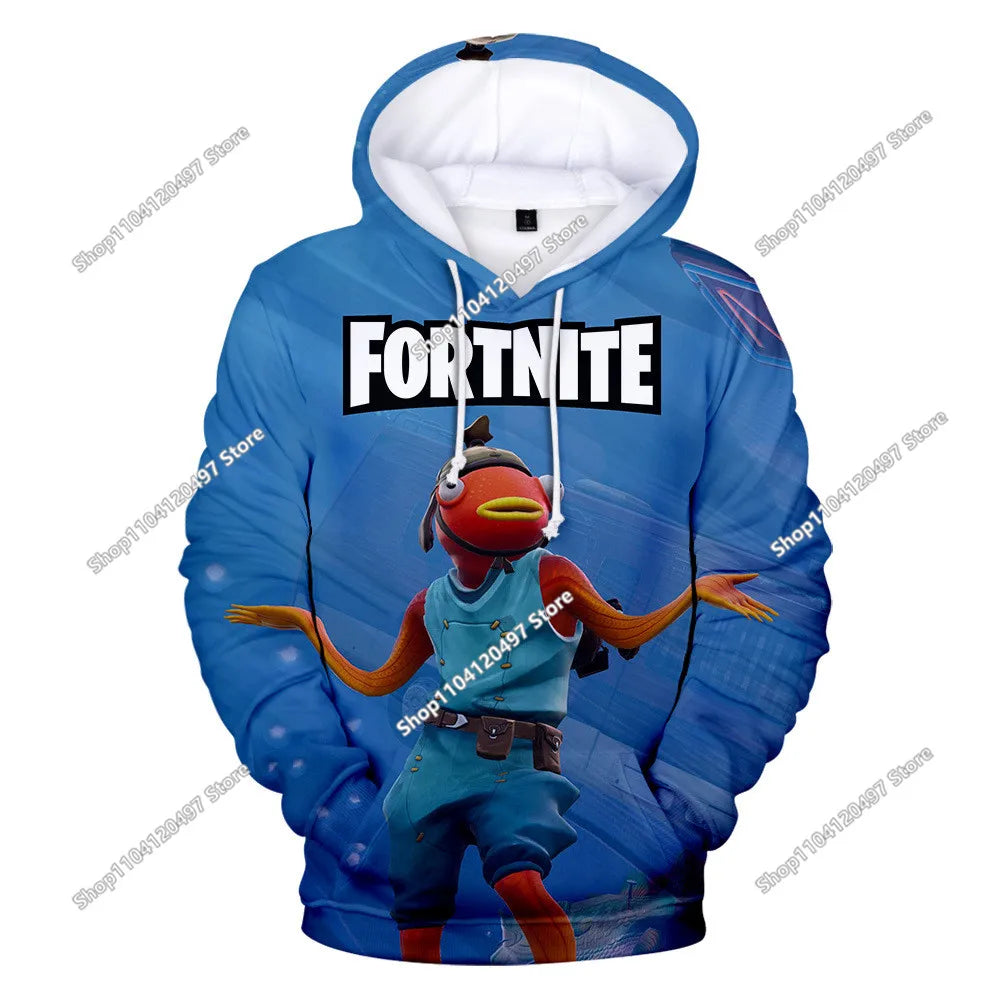 Fortnite Cosplay Sweatshirt Game 3D Printed Unisex Hoodie Casual Coat Anime Peripheral Kawaii Jacket Children Clothing Gifts