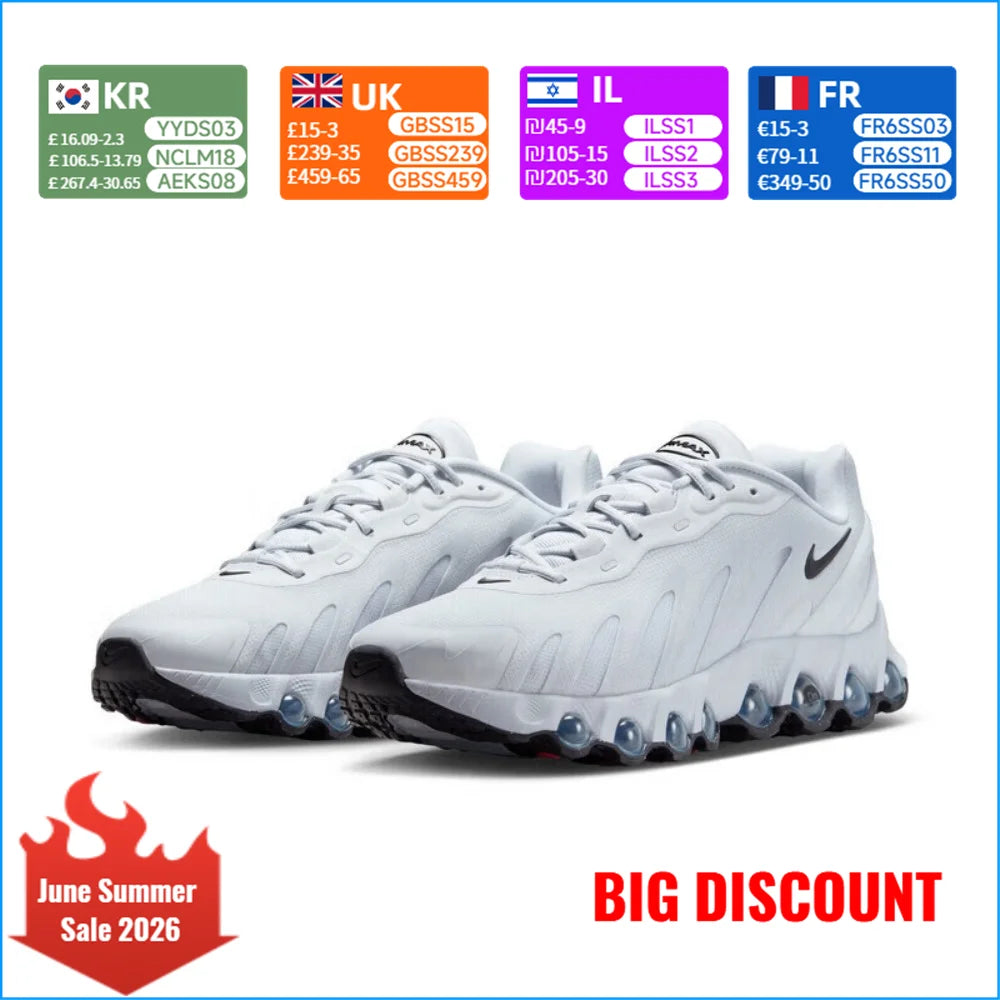 Nike Air Max Dn8 Scarpe da corsa basse morbide e comode da uomo, bianche FQ7860-010