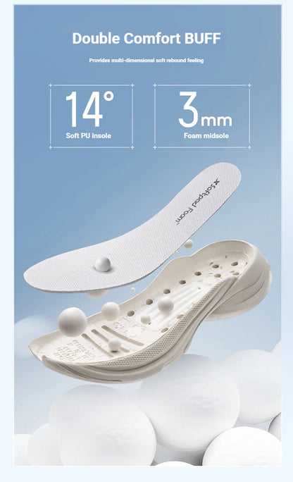 Xtep Basque 3 Men's Sneakers, Retro Fashion, Breathable Luxury Height-Increasing Sports Shoes, Spring 2026, Model 874219320001
