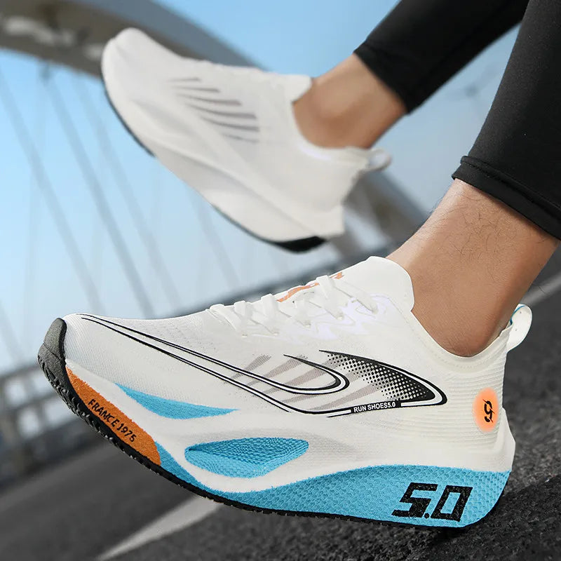 Unisex 2025 Full Carbon Plate Running Shoes Professional Marathon Racing Lightweight Bounce Cushion Breathable Sports Sneakers