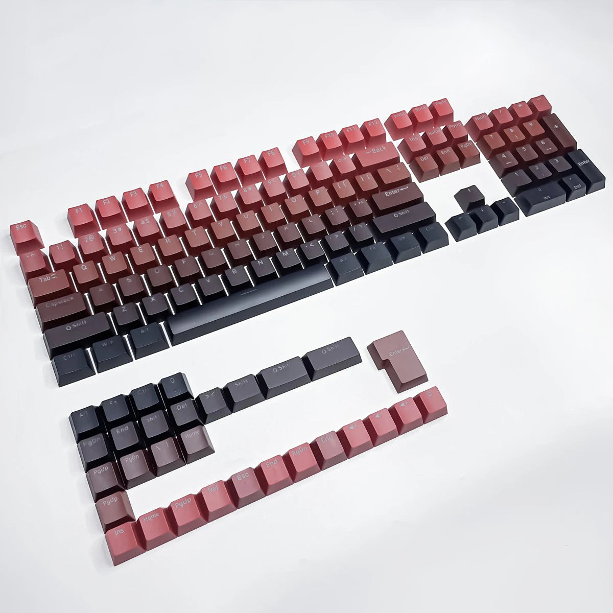 132 Keys OEM Profile Gradient backlit RGB Keycaps For Cherry MX Switch Mechanical Gamer Keyboard PBT Keycap ISO Layout Key caps