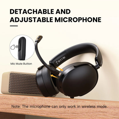 Auscultadores Bluetooth 5.4 Sem Fios Oneodio SuperEQ A200 ANC – Auscultadores Over-Ear com Cancelamento de Ruído, Microfone ENC, Áudio Hi-Res e Controlo por App