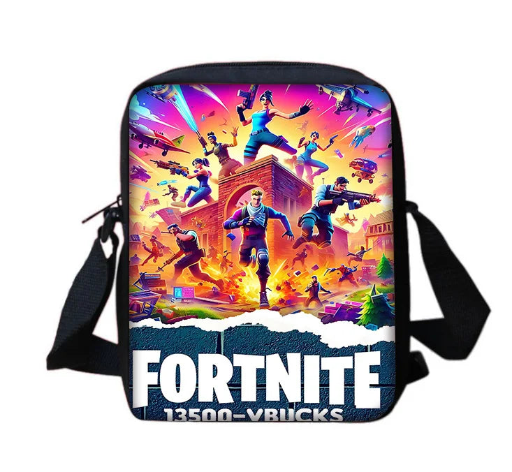 Hot Game Shooting Fortnite Child School Backpack with Shoulder Bag and Pencil Bags, School Bags for Boys and Girls, Best Gift