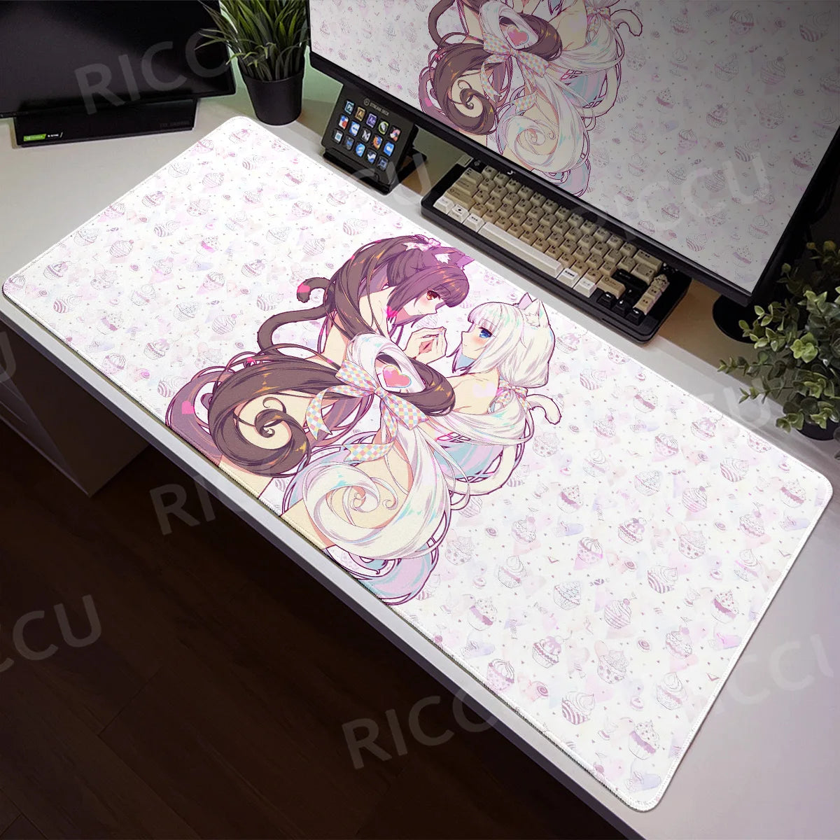 Nekopara XXL Home HD Computer Desk Mouse Anime Large Mouse Pad Office Laptop Computer Desktop Mat Game Accessories Tech