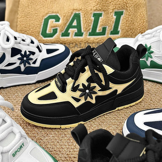 Fashion Men's Shoes Trend Street Skateboard Shoes Man Luxury Brand Training Sneakers Mesh Breathable Casual Shoes Men's Tennis Shoes