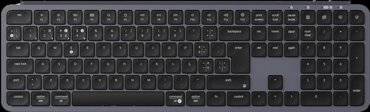 Teclado inalámbrico ultrafino Keychron B6 Pro con distribución ISO, tamaño completo, portátil y ligero, conexiones 2.4GHz y Bluetooth