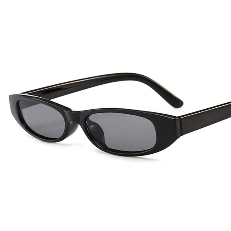 Popular Small Narrow Cat Eye Sunglasses Women Men's Luxury Brand Black Red Sun Glasses Retro Tiny Rectangle Candy Shades