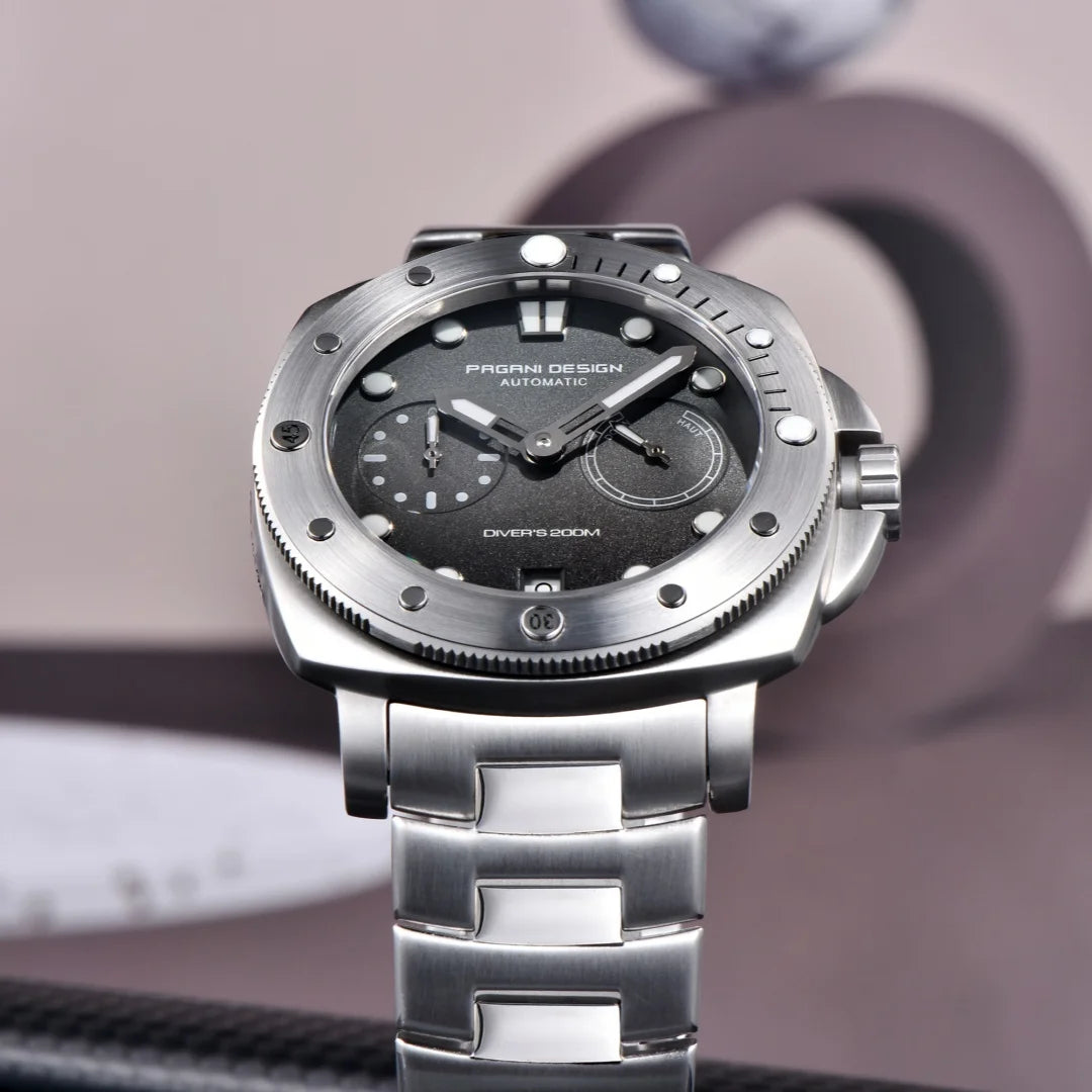 PAGANI DESIGN Men's Watches New Diver Automatic Mechanical Watch Sapphire Stainless Steel Sport 20 Bar Clock