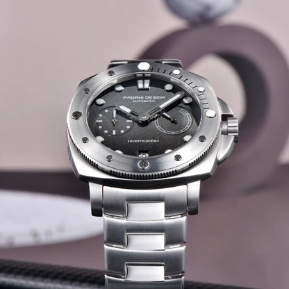 PAGANI DESIGN Men's Watches New Diver Automatic Mechanical Watch Sapphire Stainless Steel Sport 20 Bar Clock
