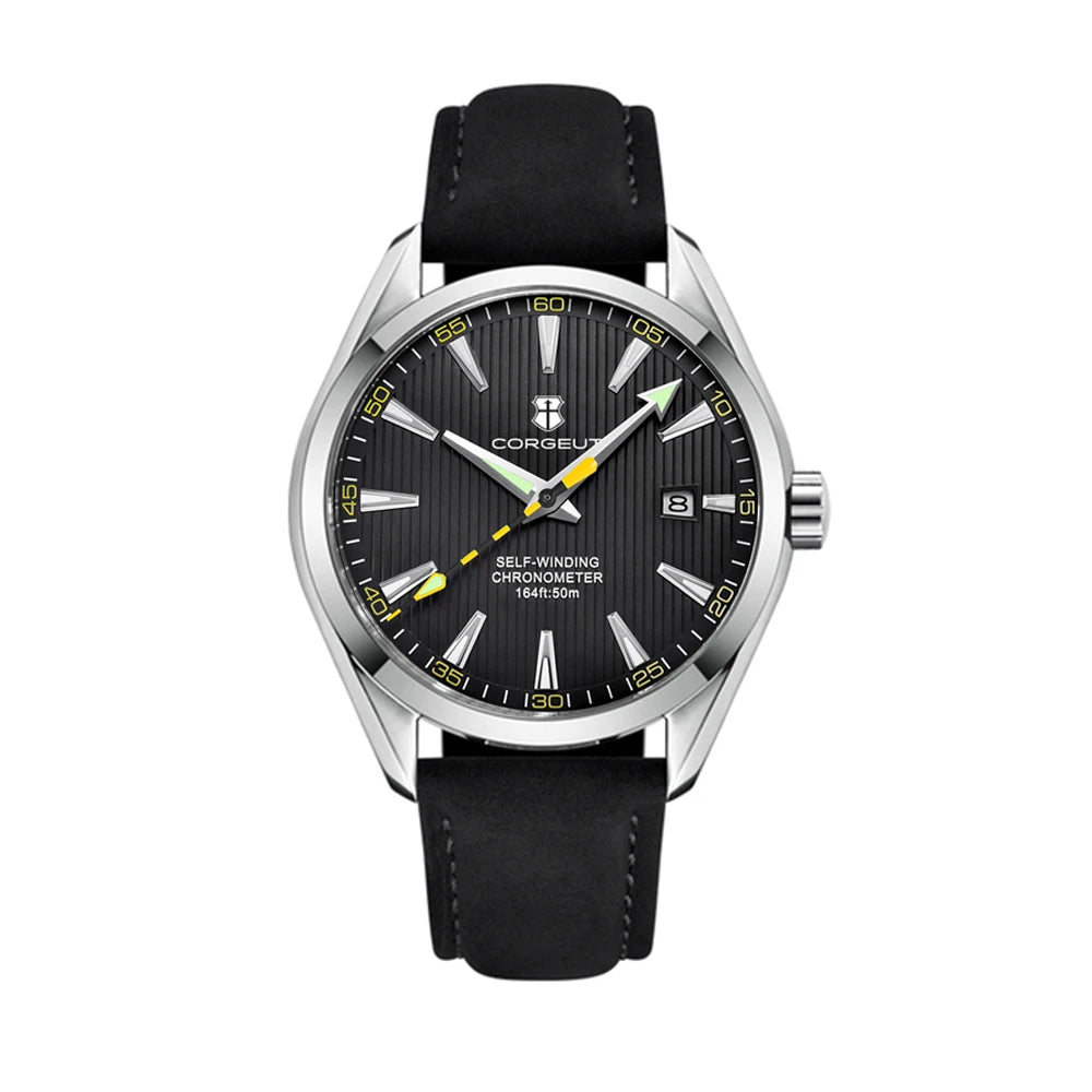 Luxury NH35 Corgeut Watch Men's 41mm Sport Clock Automatic Mechanical Wristwatch Sapphire Steel Band