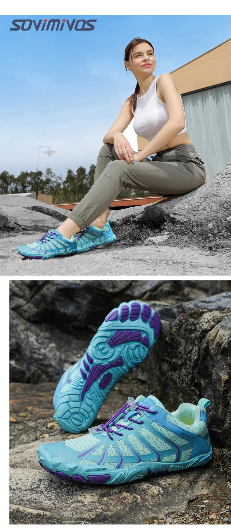Men's Trail Running Shoes, Lightweight Athletic Zero Drop Barefoot Shoes Non Slip Outdoor Walking Minimalist Shoes for Women