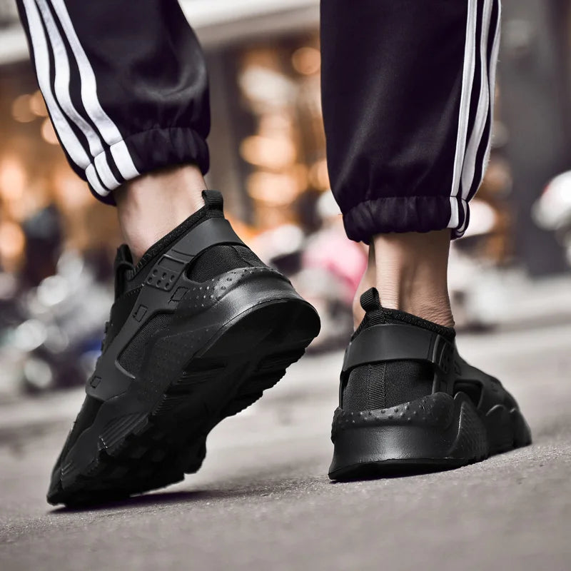 Zapatillas deportivas de moda para hombre, ligeras, cómodas y transpirables. Zapatillas deportivas para hombre, zapatillas para caminar, de malla, planas, rojas, de verano.