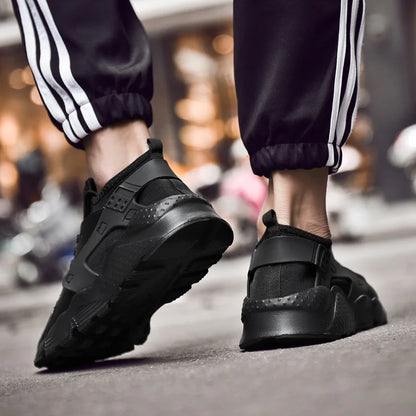 Zapatillas deportivas de moda para hombre, ligeras, cómodas y transpirables. Zapatillas deportivas para hombre, zapatillas para caminar, de malla, planas, rojas, de verano.