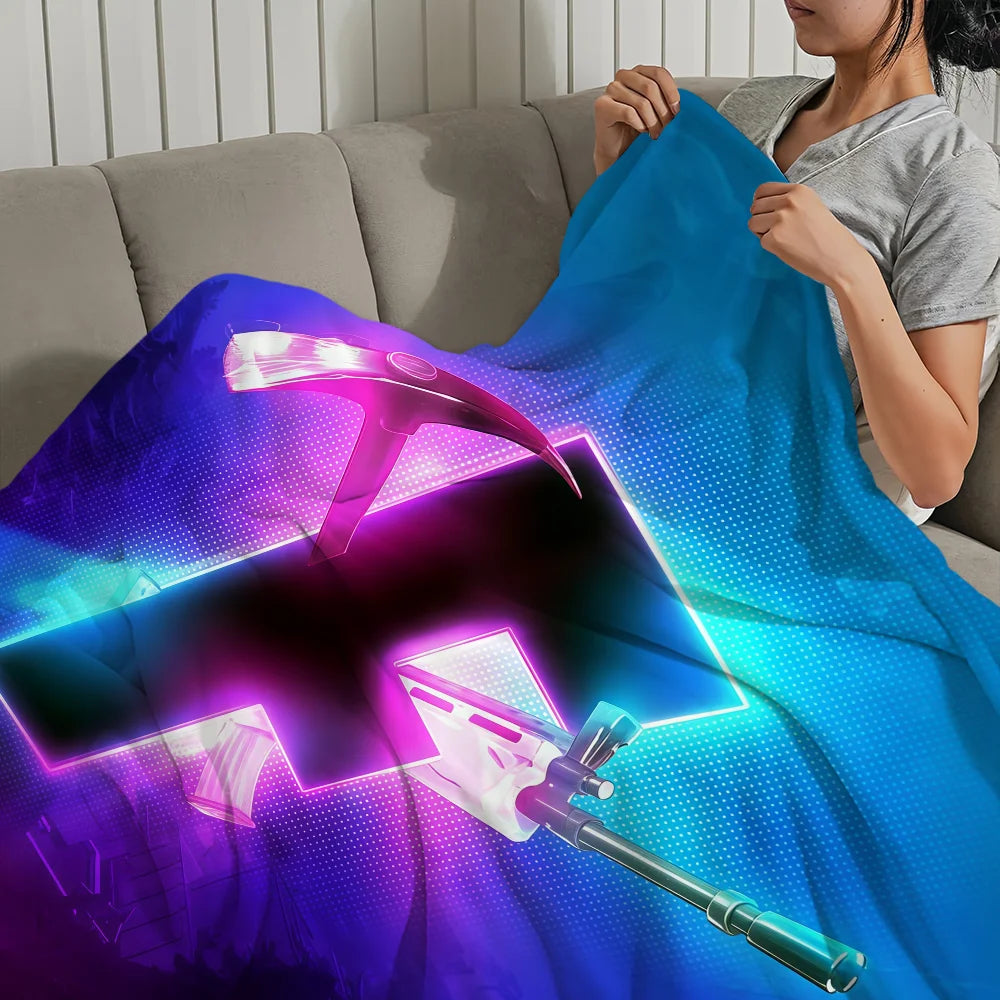 F-Fortnite Logo Game Blanket Soft Throw Blanket for Picnic Bed Sofa Home Bedroom Cozy Warm Comfortable