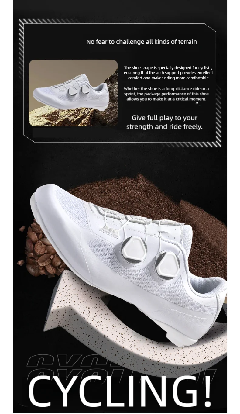 Zapatillas de ciclismo de velocidad para hombre, zapatillas de ciclismo de carretera, zapatillas con calas, zapatillas SPD, zapatillas de ciclismo para pedales planos, calzado de ciclismo para hombre, calzado para actividades al aire libre, color blanco