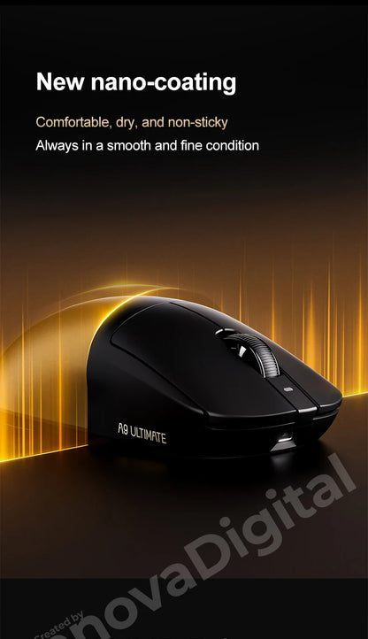 ATK Dragonfly A9 Ultimate Wireless Gaming Mouse, PAW3950 Ultra Sensor, 8KHz Polling Rate, Ultra Lightweight Ergonomic Gaming Mouse for FPS & Esports