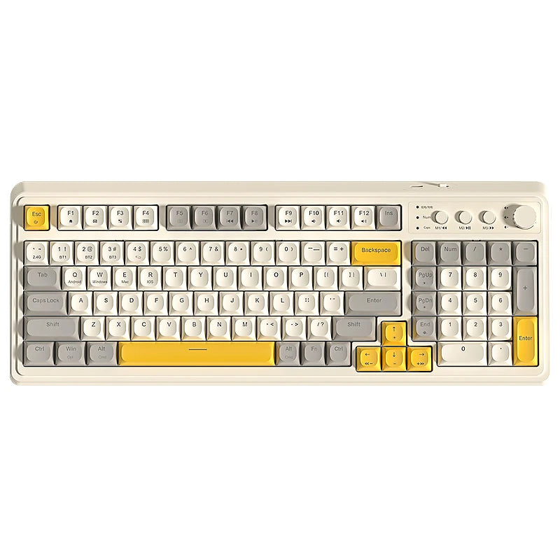 AULA S99 Spider Keyboard Membrane Keyboard Wireless Bluetooth Wired Three Mode RGB Gamer Keyboards Office Typing Mute 99 Keys