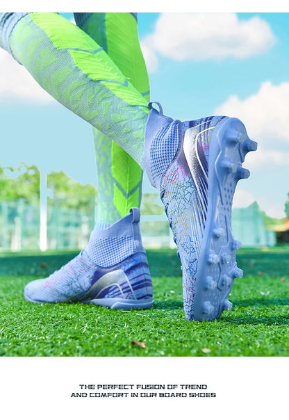 Men Professional Football Shoes Society Cleats Soccer Shoes Original Indoor Football Field Boots Grass Training TF/FG Sneaker