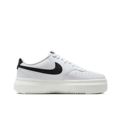 Zapatillas de baloncesto de caña baja para mujer Nike Court Vision Alta: suaves y cómodas, resistentes, en blanco y negro, DZ5394-107