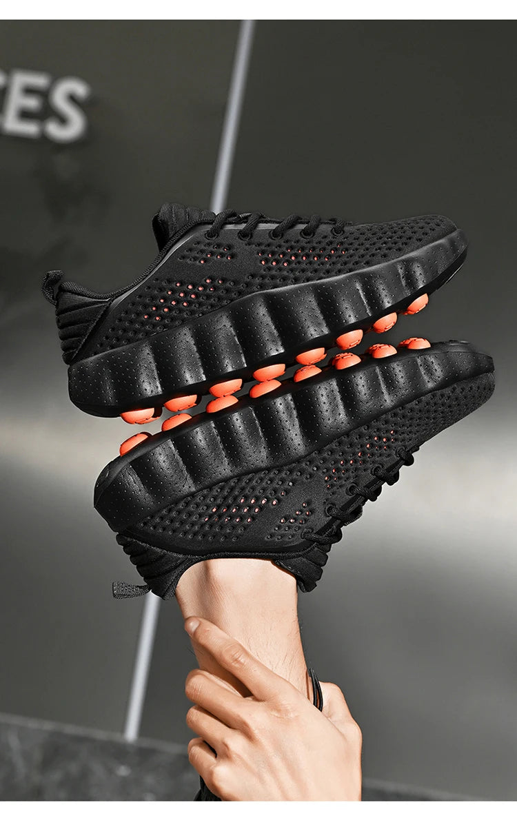 Comfortabele casual herensneakers met voetmassagetechnologie Ademende, lichtgewicht sportschoenen voor dames