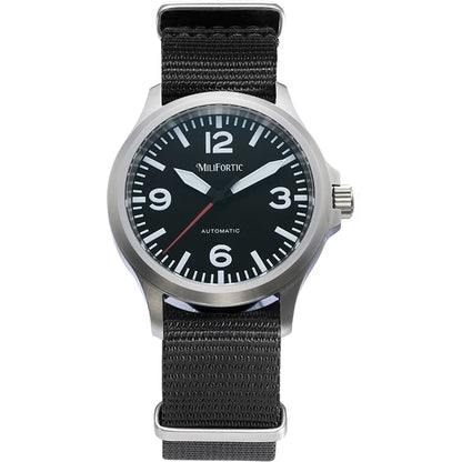 Milifortic M096 Men's Pilot Watch Large Arabic Numerals Military Style NH38 Auto Watch BGW9 Luminous 100M Waterproof Field Watch