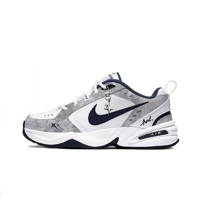 Personalizované tenisky Nike Air Monarch 4 „Misty Night Blue Star“ – klasické retro pánské běžecké boty