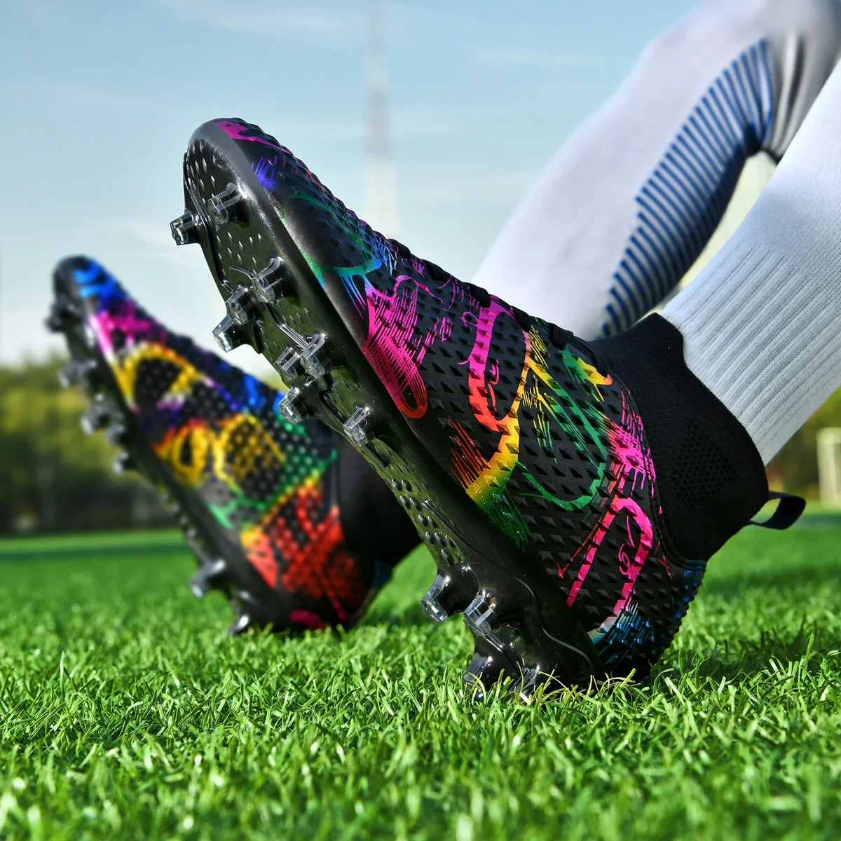 Chaussures de football spéciales pour les nouveaux élèves, chaussures de football d'entraînement pour adolescents, compétitions, tailles 31-46 #   Chaussures de sport d'extérieur montantes pour étudiants