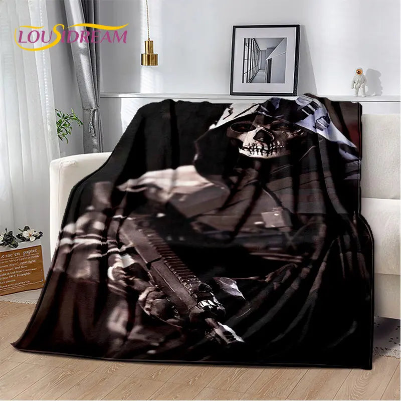 3D COD,Call of Duty Game Gamer Soft Plush Blanket,Flannel Blanket Throw Blanket for Living Room Bedroom Beds Sofa Office Cover