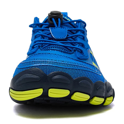 HOBIBEAR Sneaker unisex a punta larga, stile barefoot, antiscivolo, scarpe sportive da esterno con fascia elastica, sneakers da spiaggia