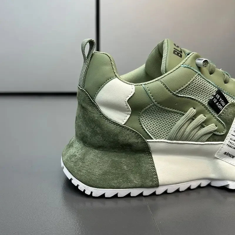 Luksus sneakers til mænd, sportssko, mokkasiner, chunky sneakers til mænd, afslappede sneakers, komfortable, åndbare, trendy designede sko med personlighed