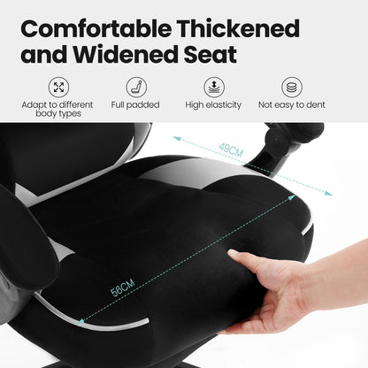 WOLTU Swivel  Gaming Racing Chair Desk Office Computer Chair Sports Seat with Headrest Lumbar Cushion Footrest Gamer Chair