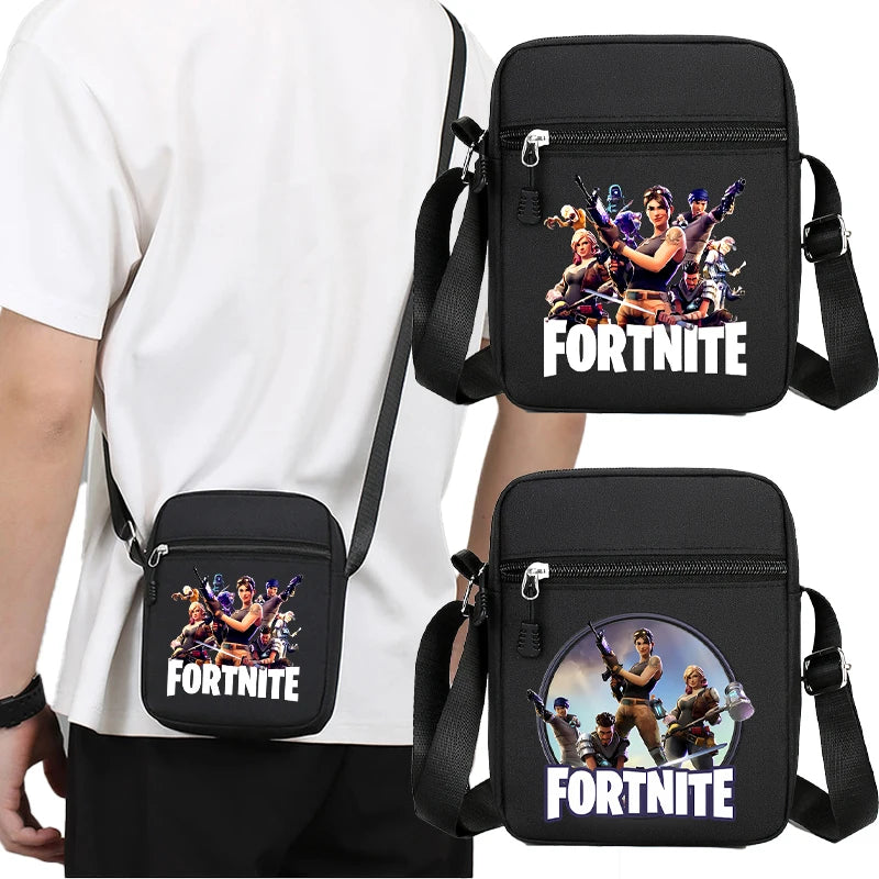 Fortnites Adult Man Cartoon Shoulder Bag Men Anime Crossbody Bags Canvas Square Women Fashion Travel Sport Cute Birthday Gifts