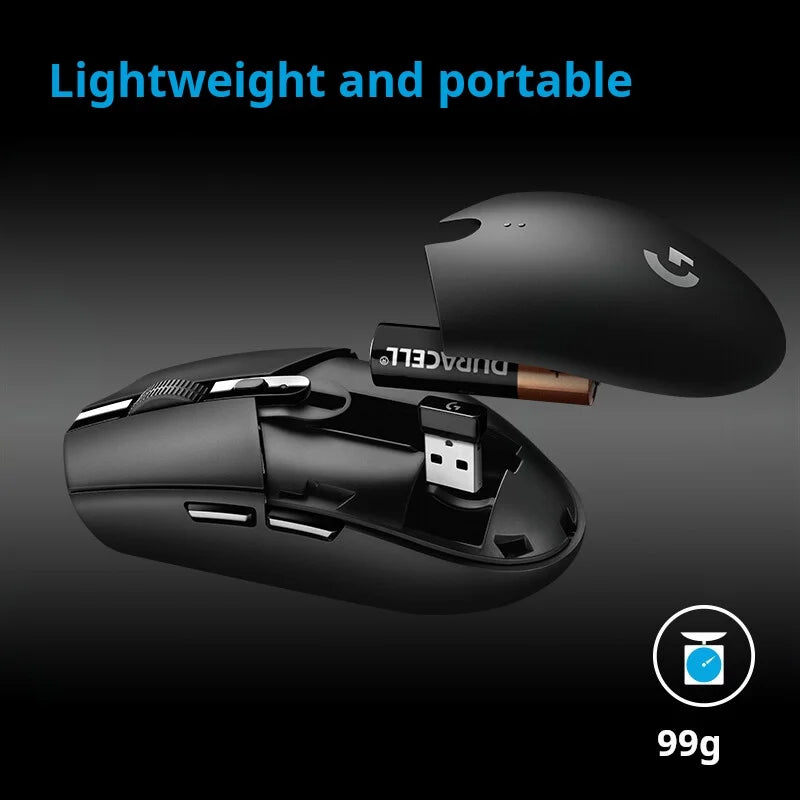 Logitech G304 LIGHTSPEED Kabellose Gaming-Maus, leichte tragbare Maus mit Makro, Jedi Survival, FPS, League of Heroes, Eat Chicken