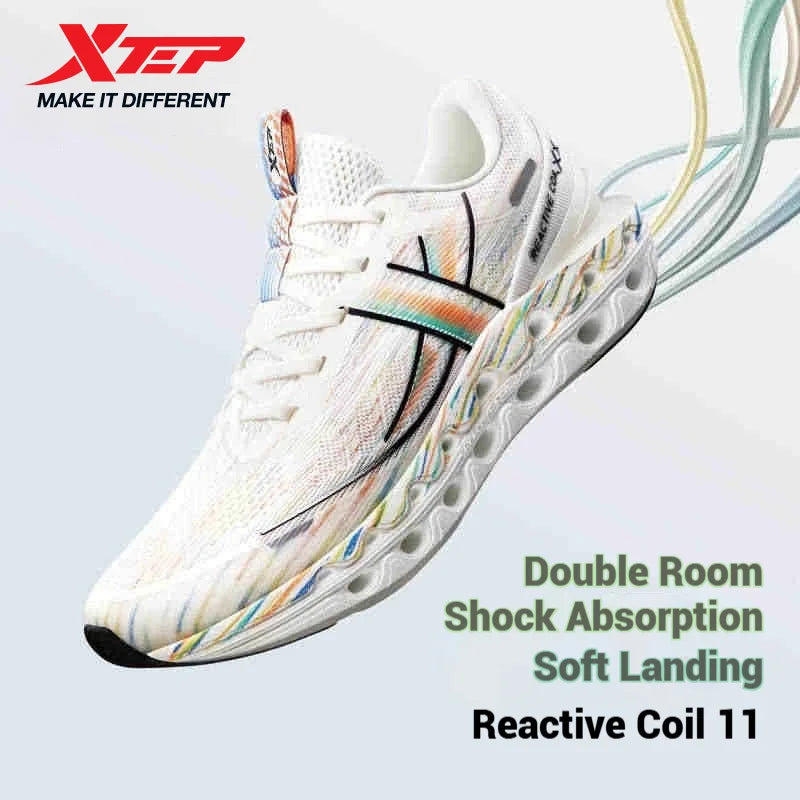 Xtep Reactive Coil 11.0 running shoes for men, summer sports shoes, shock absorption rebound soft sneakers 976219110026