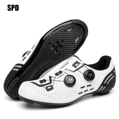 Men’s Professional MTB and SPD Cycling Shoes Mountain Racing Shoes Women’s Mountain Racing SPD Road Cycling Shoes