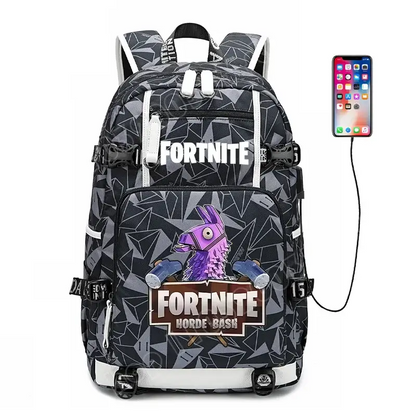 Fortnite Game Print Student Backpack Boys Girls Large Capacity School Bag Waterproof Lightweight Durable Bookbag Birthday Gift