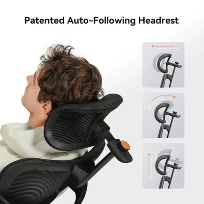 NEWTRAL MagicH-BPro Ergonomic Chair with Footrest Auto Following Backrest Headrest Adaptive Lower Back Support Adjustable Armrest