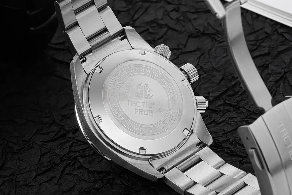 Tactical Frog Quartz Watch VS75 Solar Chronograph Sapphire 200m Waterproof Luxury Watch Luminous Quartz Movement 41mm Mens Watch