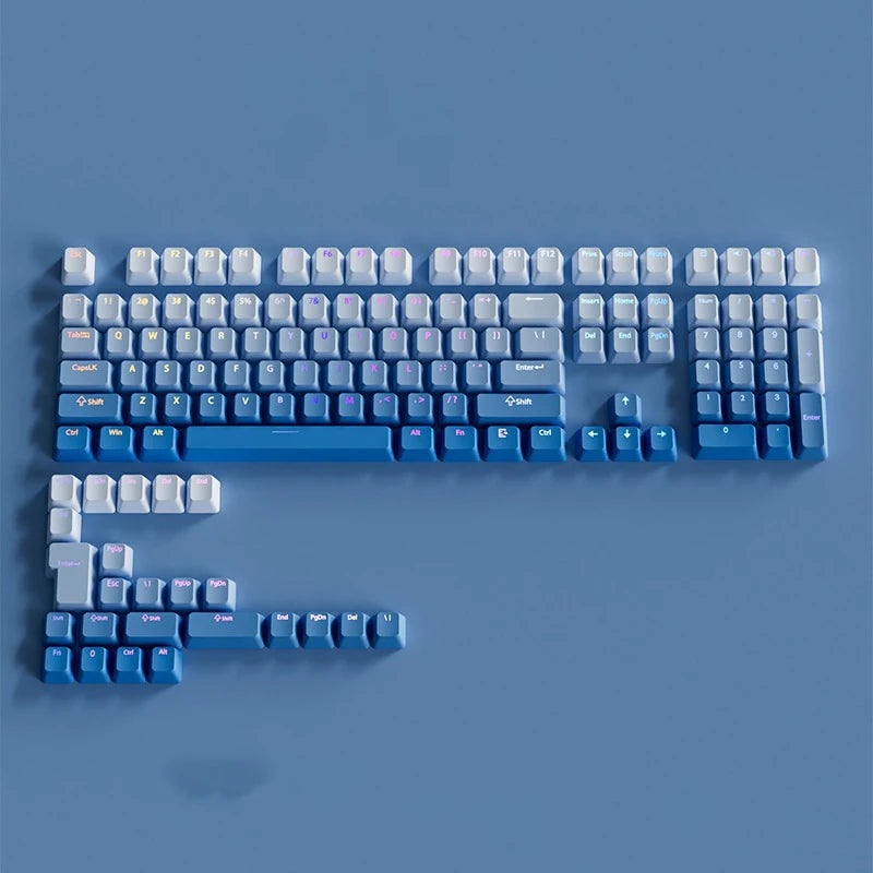 132 Keys OEM Profile Gradient backlit RGB Keycaps For Cherry MX Switch Mechanical Gamer Keyboard PBT Keycap ISO Layout Key caps