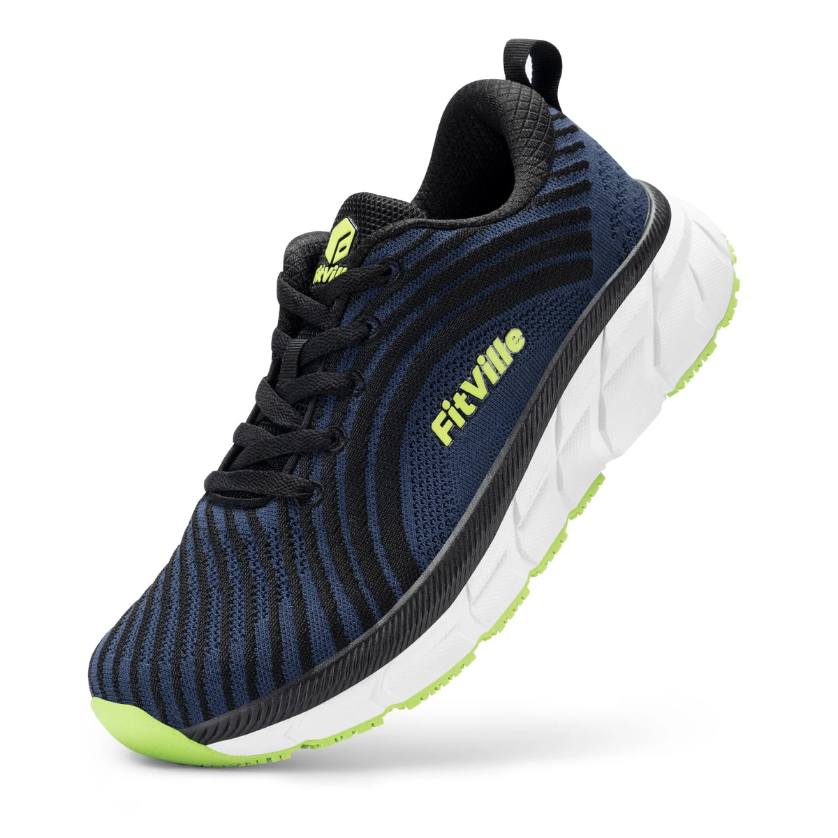 FitVille čevlji za moške s širokim prstnim delom, dobro oblazinjeni, izjemno široki, protizdrsni, lahki in zračni tekaški čevlji