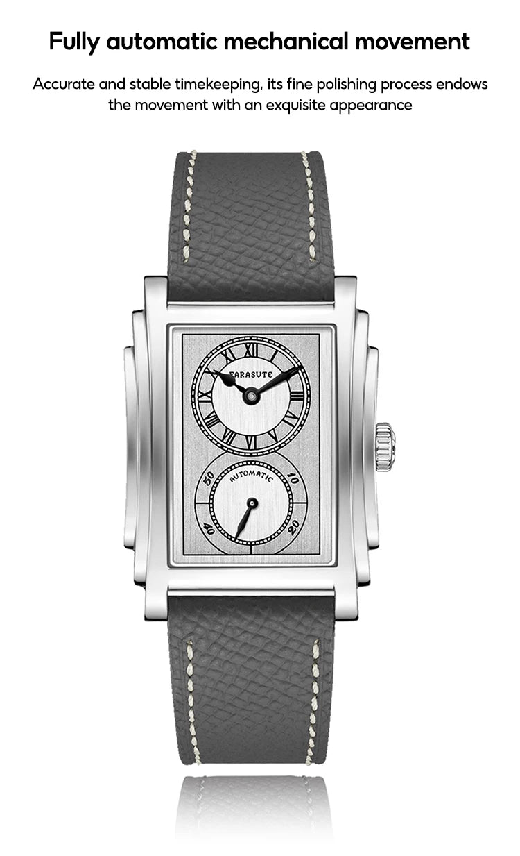FARASUTE Luxury Fully Automatic Mechanical Men's Watch Seagull Sports Sapphire Stainless Steel Doctor Wristwatch reloj hombre 