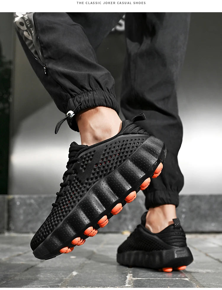 Comfortabele casual herensneakers met voetmassagetechnologie Ademende, lichtgewicht sportschoenen voor dames