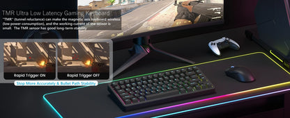 Womier SK75 TMR 75% Wireless Magnetic Keyboard Rapid Trigger Tri-Mode Bluetooth/2.4G/USB-C Hot-Swap Esports Gaming Keyboard