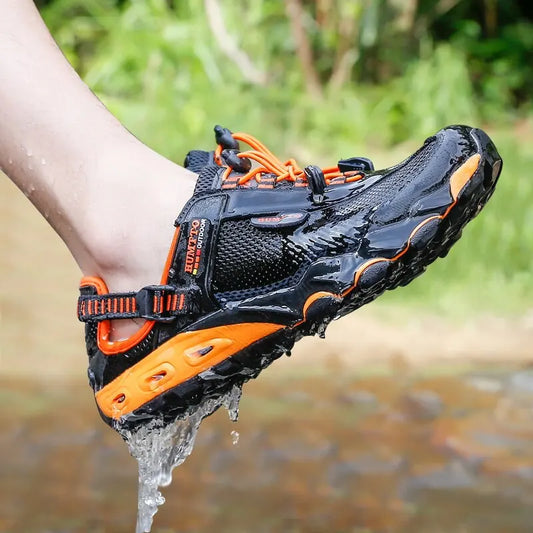 HUMTTO Summer Wading Hiking Shoes for Men Outdoor Men Sneakers Breathable Quick Drying Sports Trekking Beach Barefoot Men's Shoes