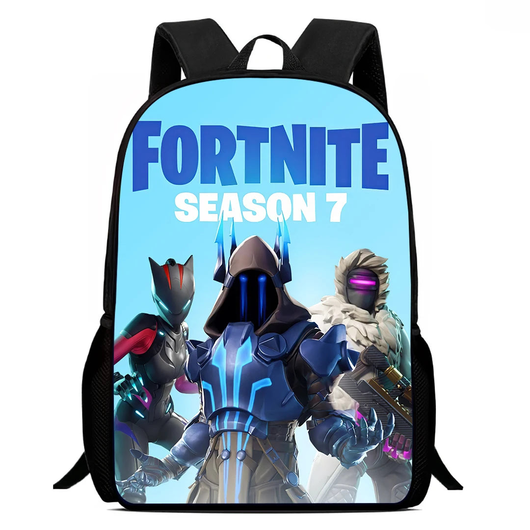 Fortnite 15 Inch Cartoon School Backpack for Kids Boys Girls, Cool Game Printed Lightweight Backpack Large Suitable for Ages 5-8