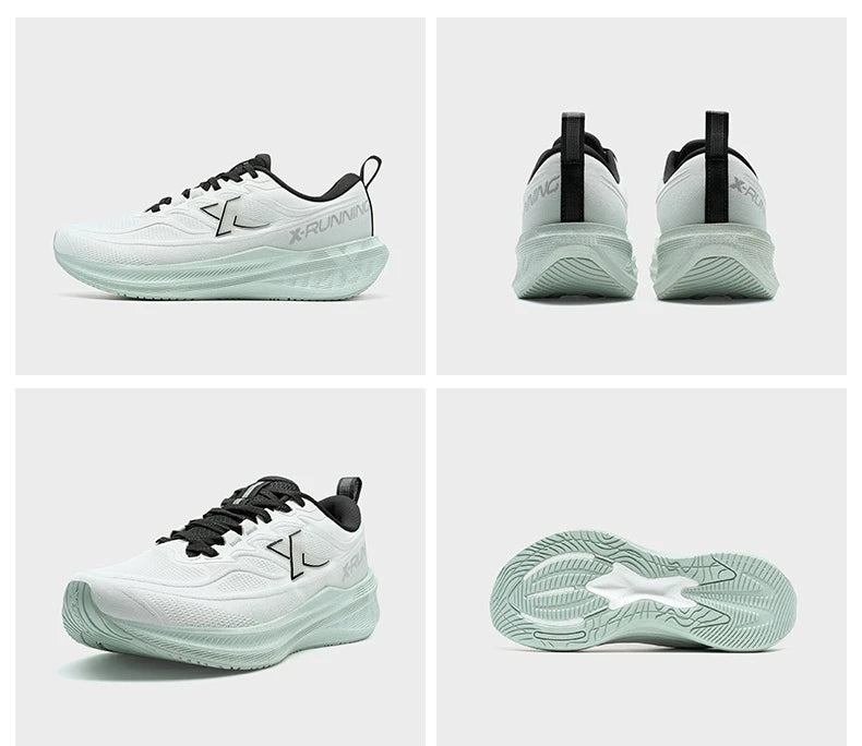 Xtep Running Shoes for Men 2025 Winter Trendy Shock Absorption Cushioning Non-Slip Comfortable Lace-Up Sneakers 875419110045