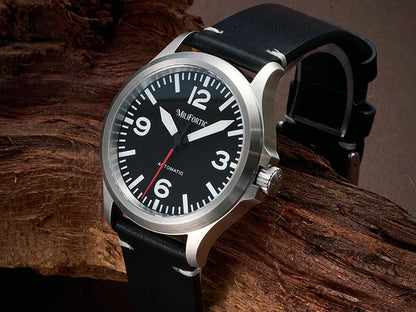 Milifortic M096 Men's Pilot Watch Large Arabic Numerals Military Style NH38 Auto Watch BGW9 Luminous 100M Waterproof Field Watch